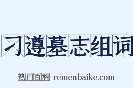 刁遵墓志组词是什么意思的图片